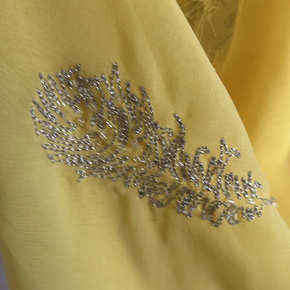 Greylin double V-neck yellow top - Picture 9 of 11